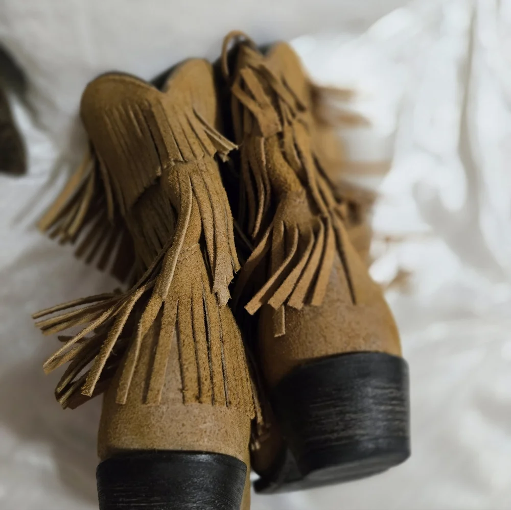 Fringe Suede Western Boots - By Dingo Size 8 EUC! - Picture 13 of 15